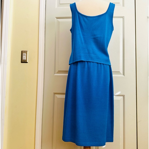 St John Collection Santana Knit Suit Top Sz 12 Shell Large & Skirt Sz 14 - Picture 12 of 15